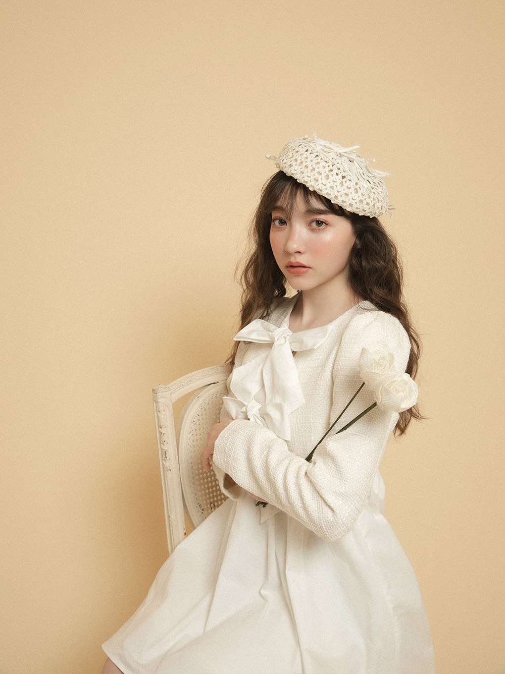 【BUBBLES BOUTIQUE】ribbon jacket onepiece