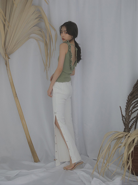 在庫僅少 Melt The デニムパンツ M ボタンスリッド Lady デニム ジーンズ