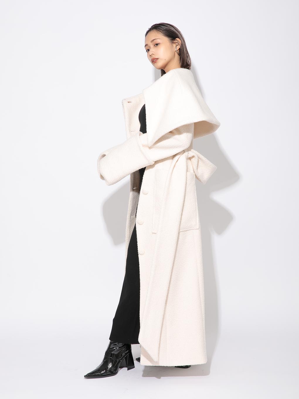 MELTTHELADY?melt the lady wrapping gown coatwhite? - ロングコート