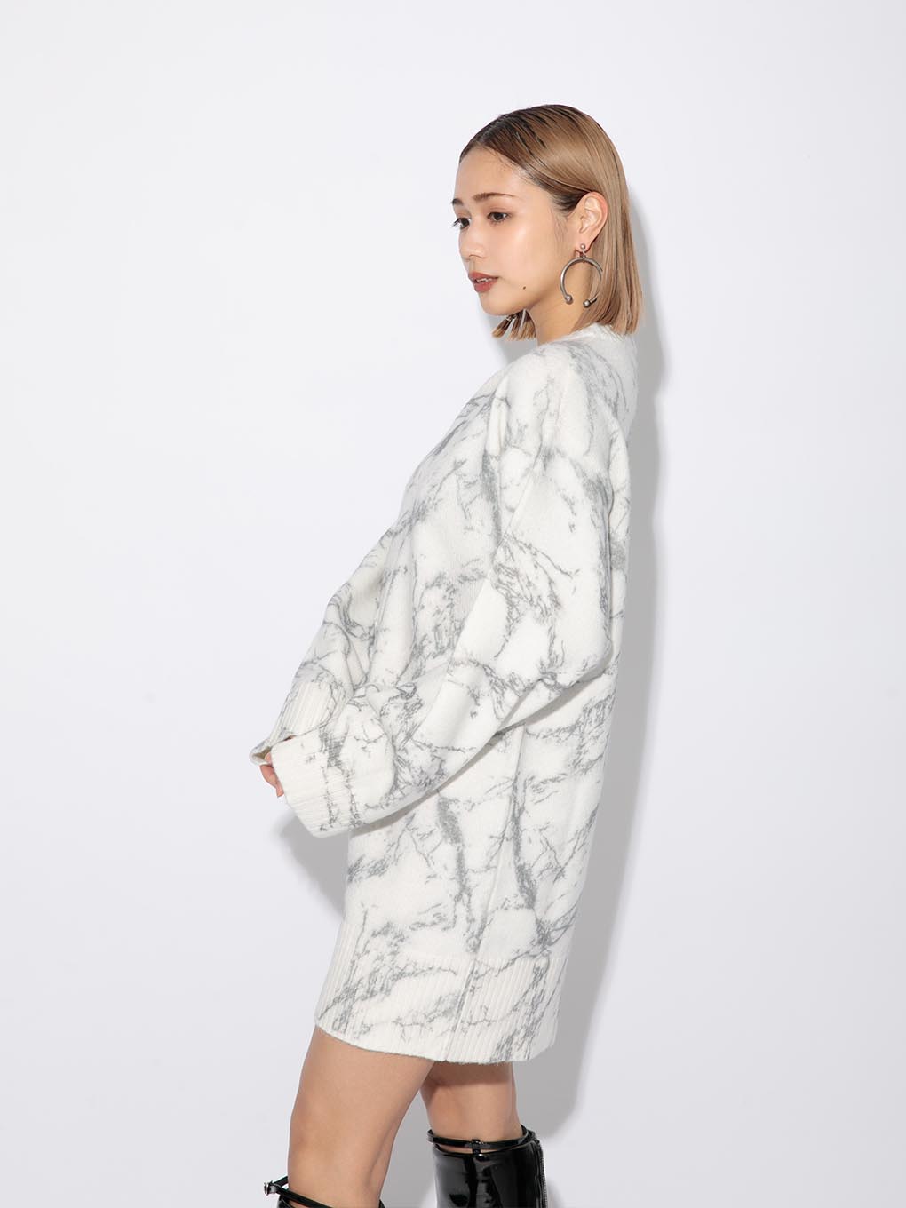 トップスMelt the lady marble knit one piece