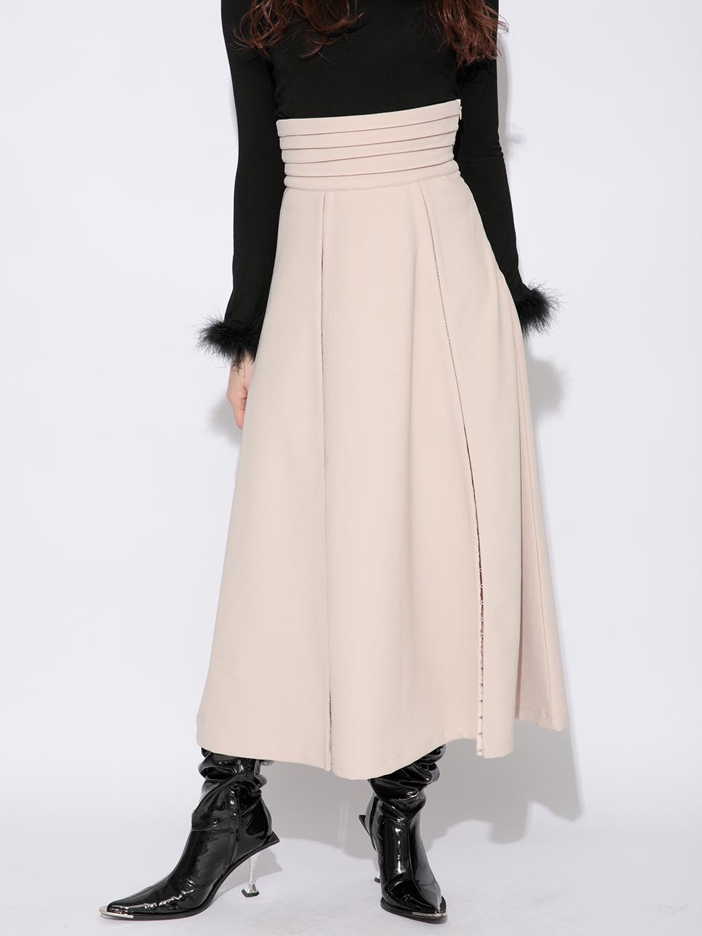 全品送料無料】 フロントホックフレアスカート lady the Melt - ロング