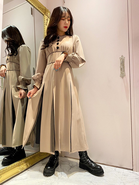 Bubbles コルセットプリーツロングワンピース Sparkling Mall Online Store