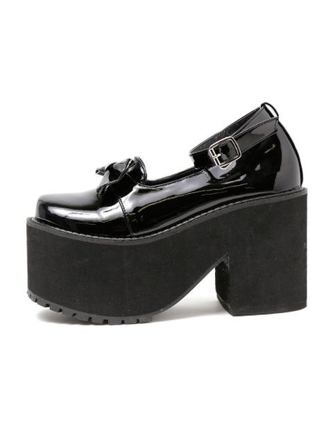 【BUBBLES】エナメルリボンパンプス