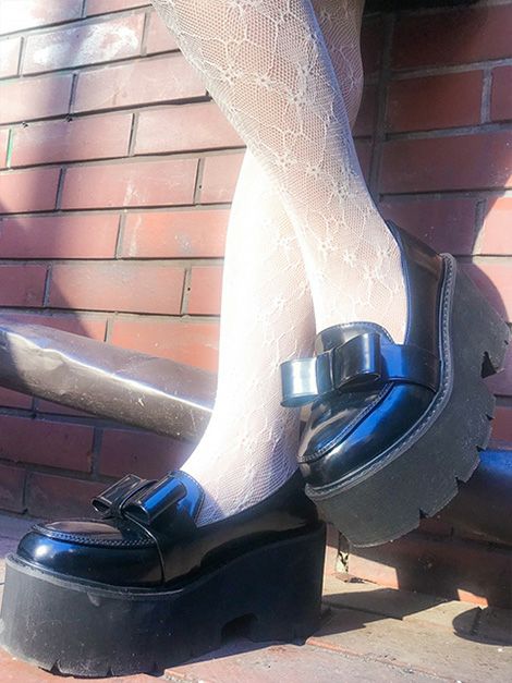 【BUBBLES】フロントリボンローファー