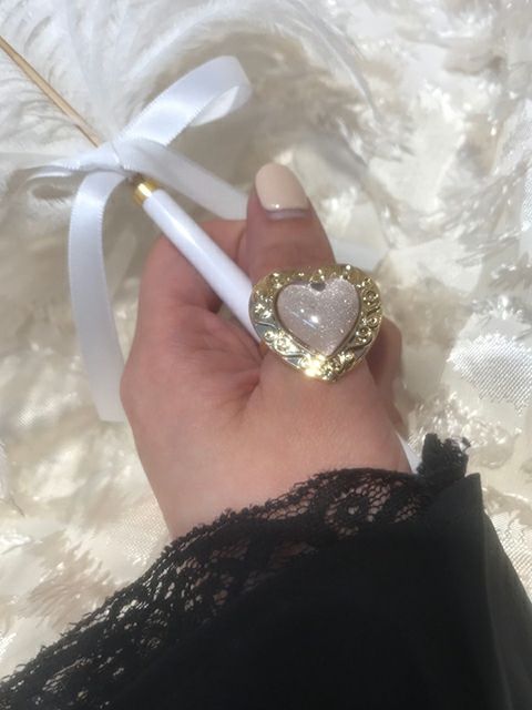 【BUBBLES】ハートストーンリング