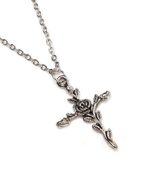 【BUBBLES】ローズクロスネックレス