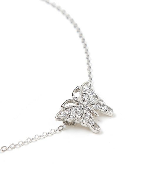 【BUBBLES】バタフライストーンネックレス