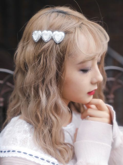 【BUBBLES】ハートストーンバレッタ