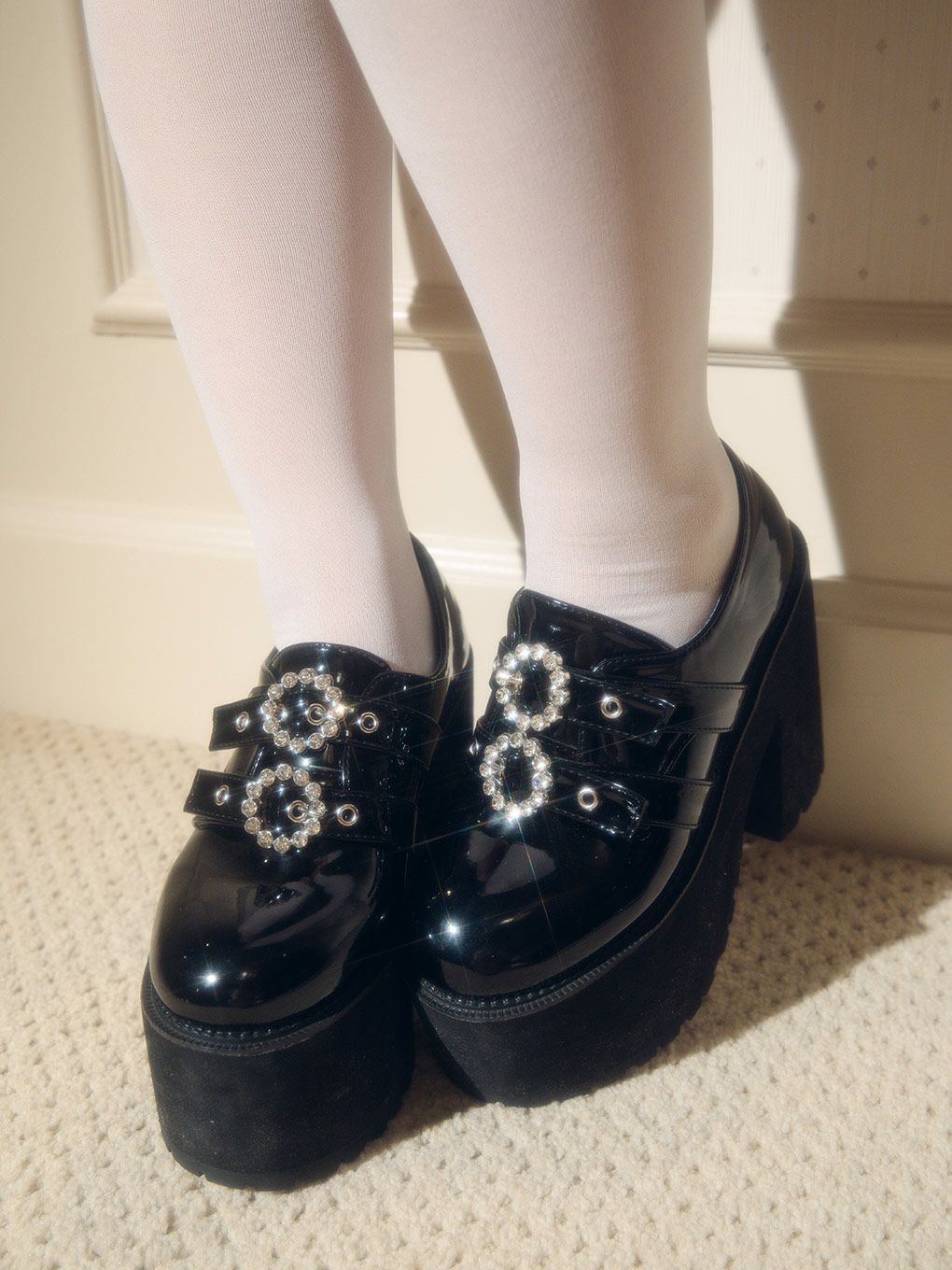 Bubbles ダブルバックル厚底シューズ Sparkling Mall Online Store