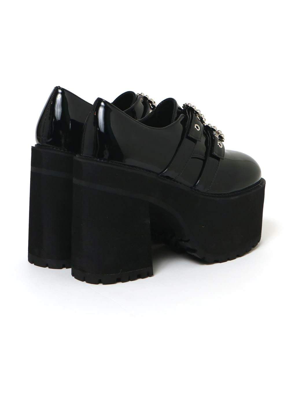 【BUBBLES】ダブルバックル厚底シューズ