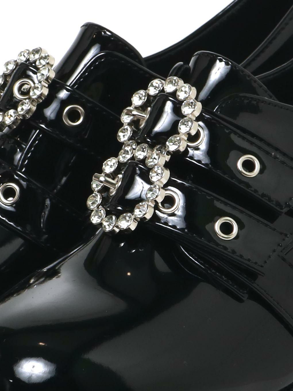 【BUBBLES】ダブルバックル厚底シューズ