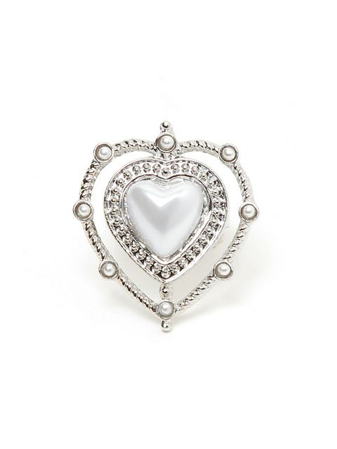 【BUBBLES】ハートパールデザインリング