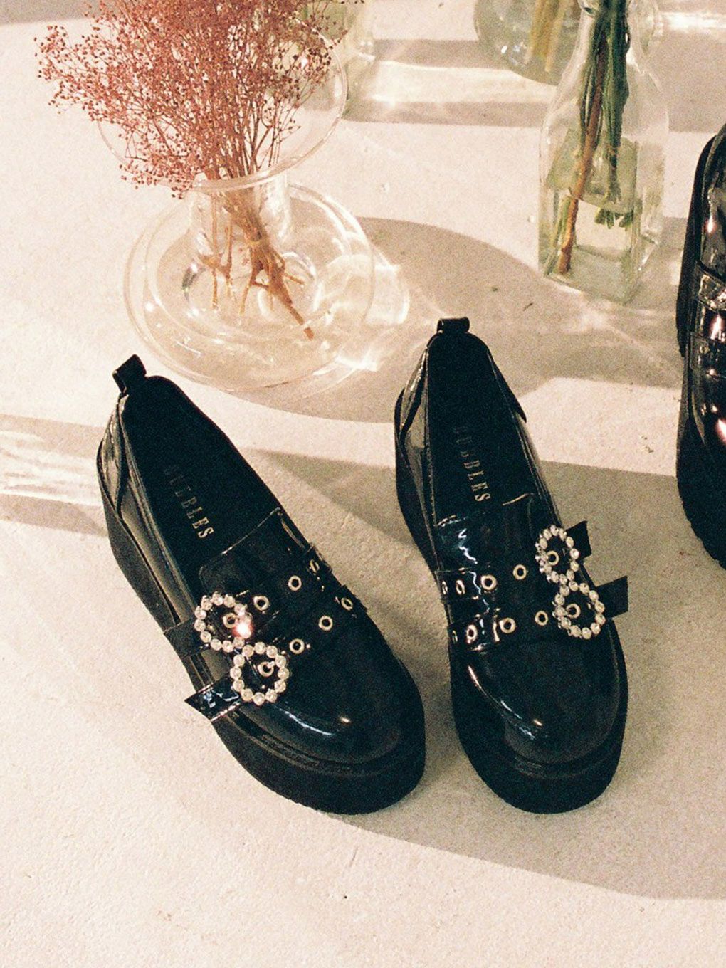 【BUBBLES】ダブルベルトローファー