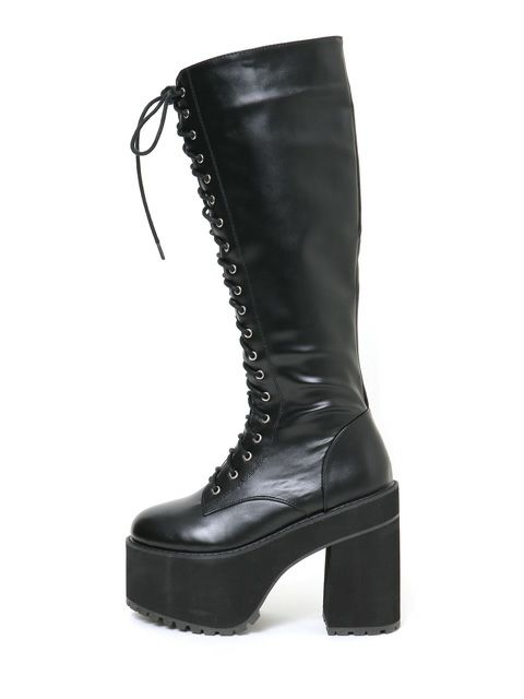 【BUBBLES】フェイクレザーロングブーツ