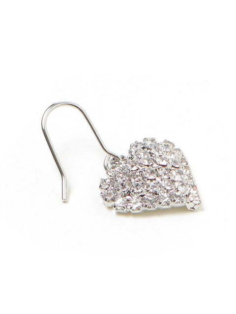 【BUBBLES】ハートビジューピアス