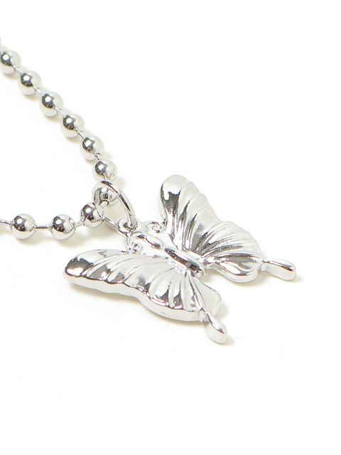 【BUBBLES】バタフライラウンドチェーンネックレス