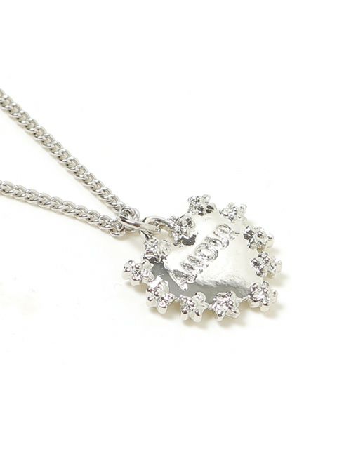 【BUBBLES】ハートラウンドフラワーネックレス