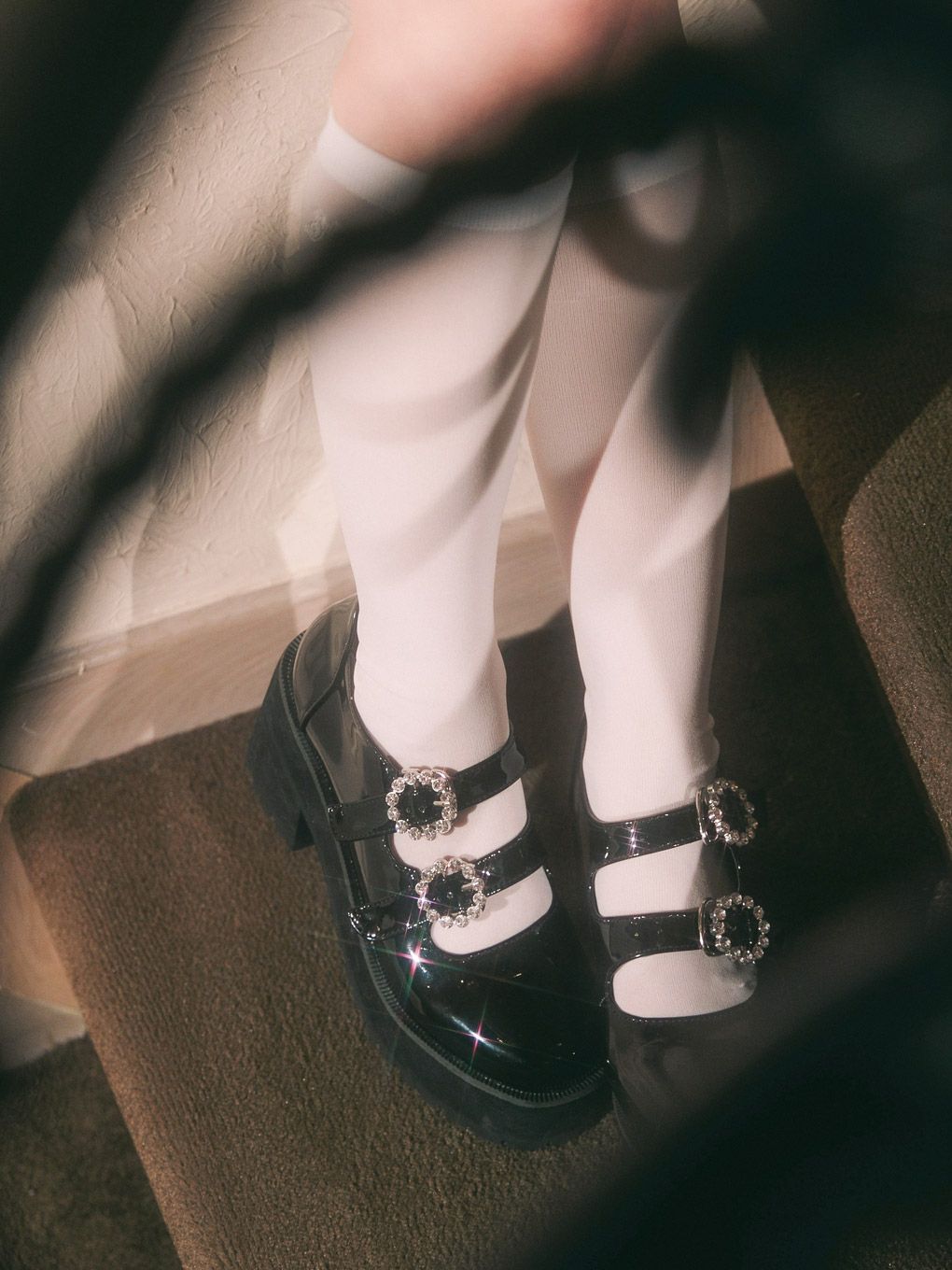 【BUBBLES】ダブルバックルベルトシューズ