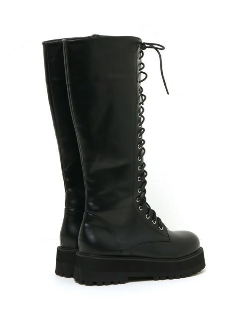 【BUBBLES】ローヒールロングブーツ