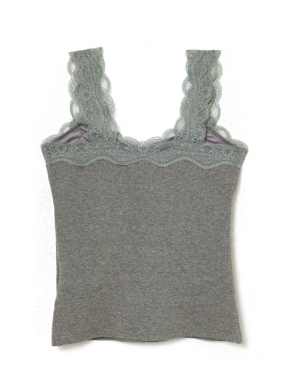 【BUBBLES】カップ付きリブキャミ