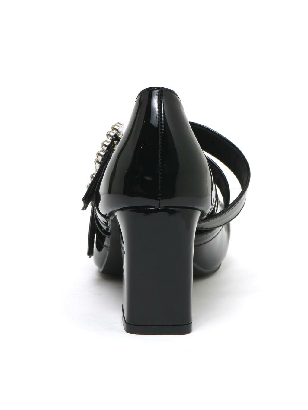 【BUBBLES】リボンバックルヒールパンプス