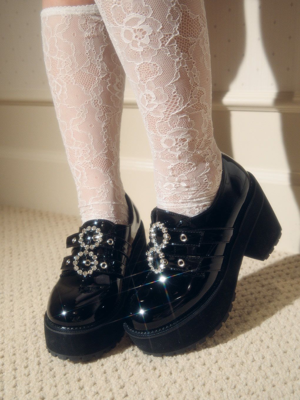 【BUBBLES】ダブルバックルシューズ