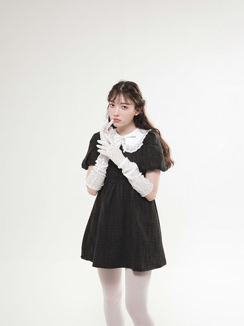 BUBBLES BOUTIQUE】puff flare onepiece | sparkling mall online store