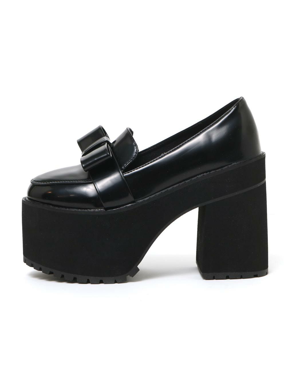 【BUBBLES】リボン厚底ローファー