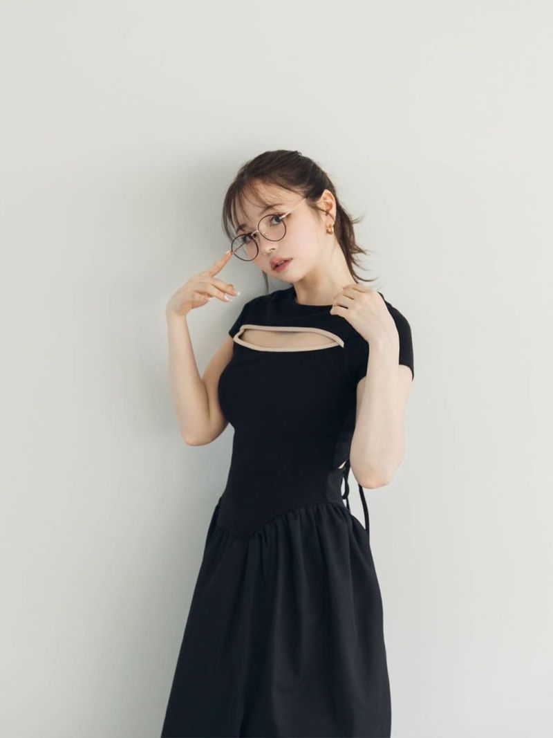 マリナボーダー andmary lunar long dress ルーナロングドレス