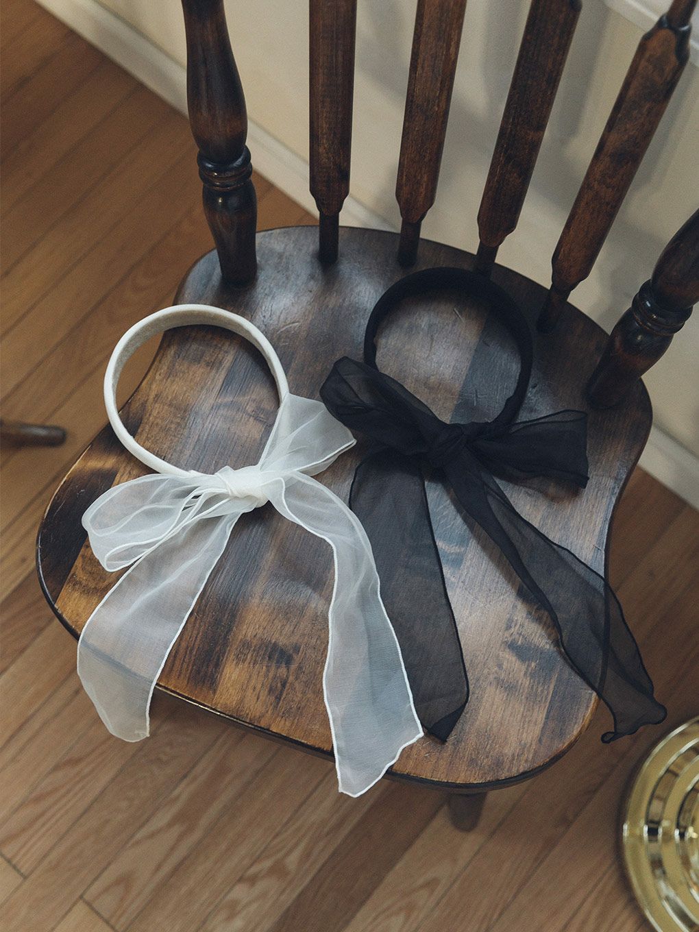 【BUBBLES】オーガンジーリボンカチューシャ