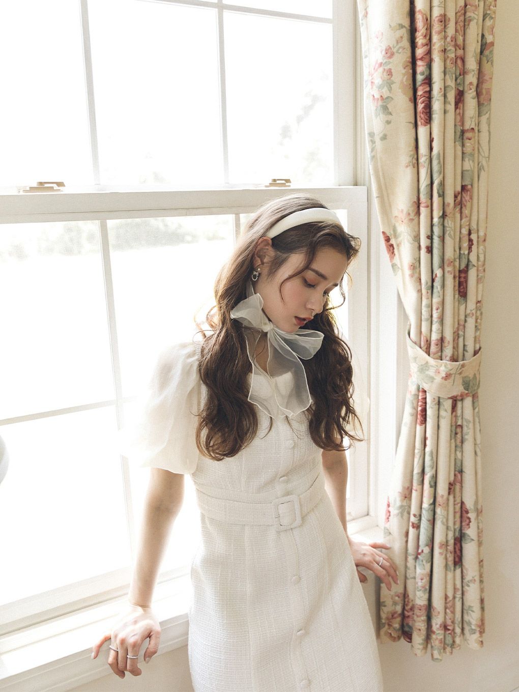 【BUBBLES】オーガンジーリボンカチューシャ