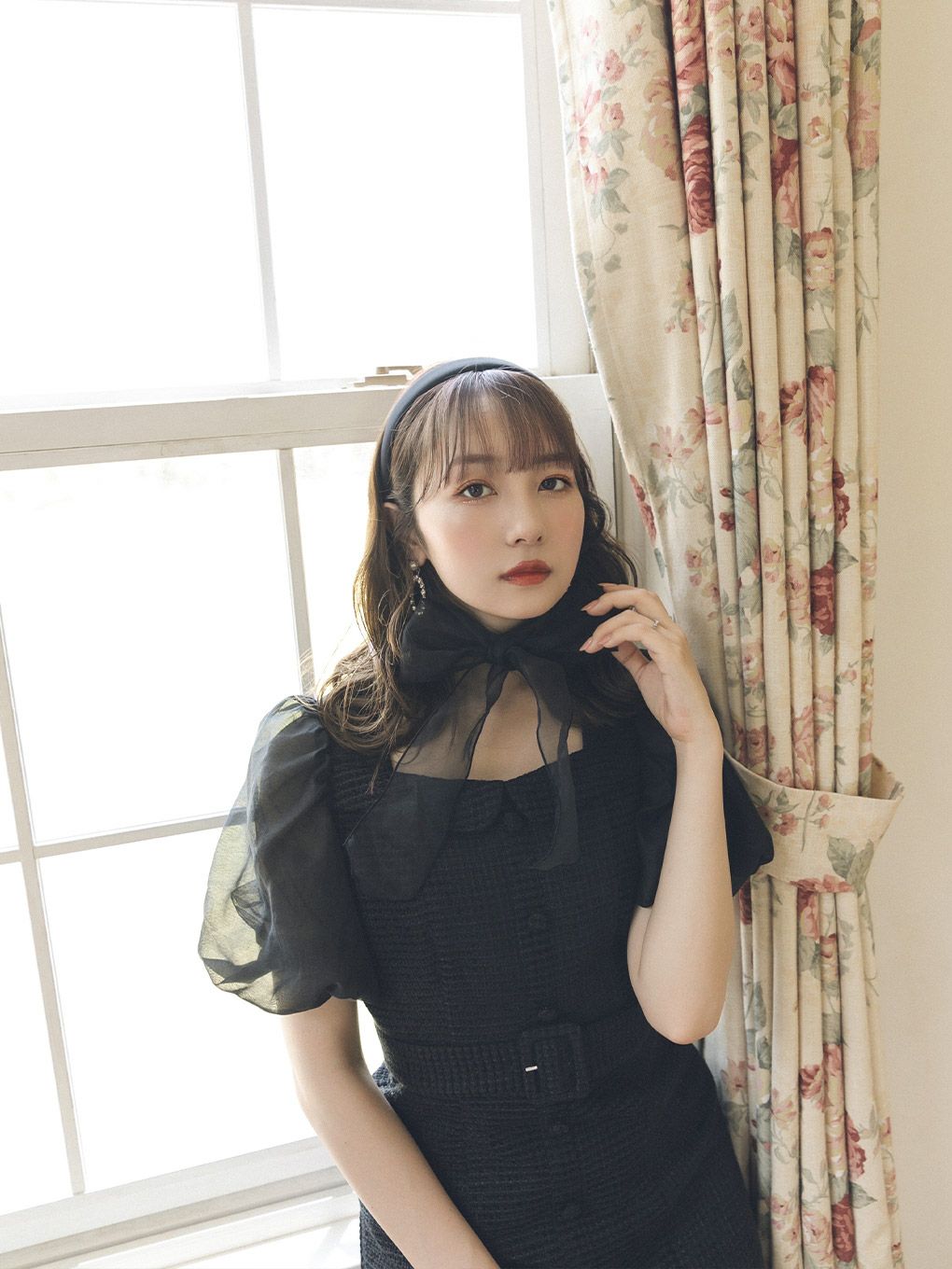 【BUBBLES】オーガンジーリボンカチューシャ