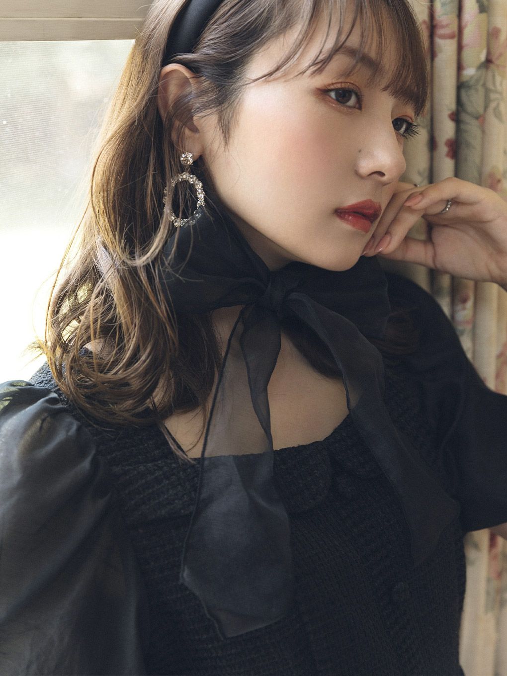 【BUBBLES】オーガンジーリボンカチューシャ