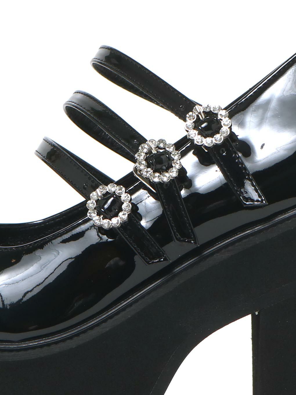 【BUBBLES】3ストラップビジューシューズ