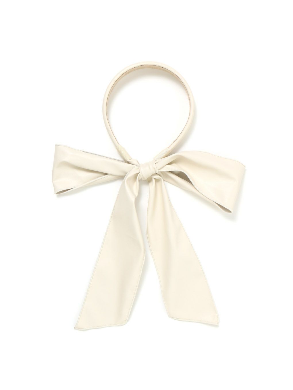 【BUBBLES】レザーリボンカチューシャ