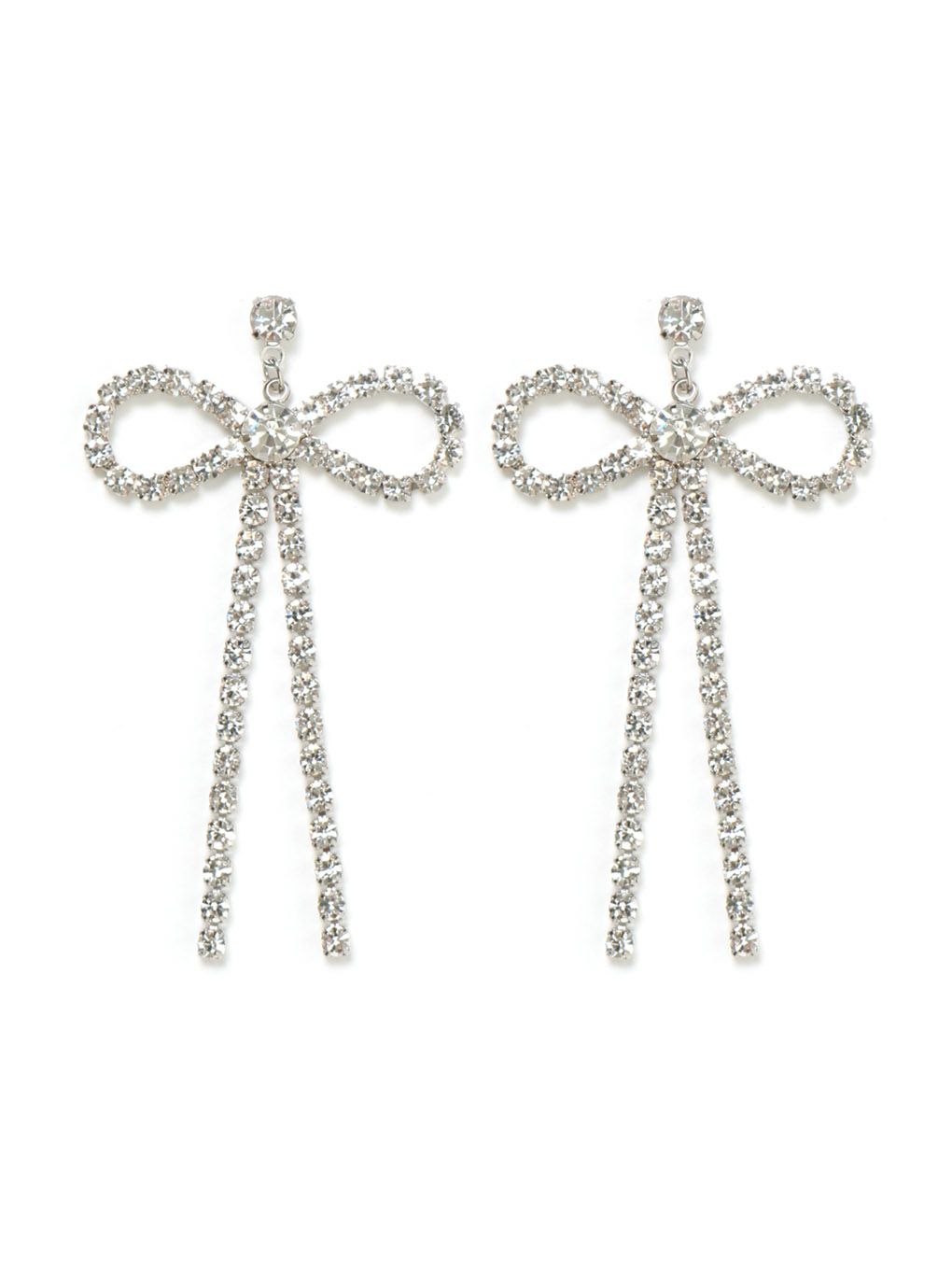 【BUBBLES】ビジューリボンピアス