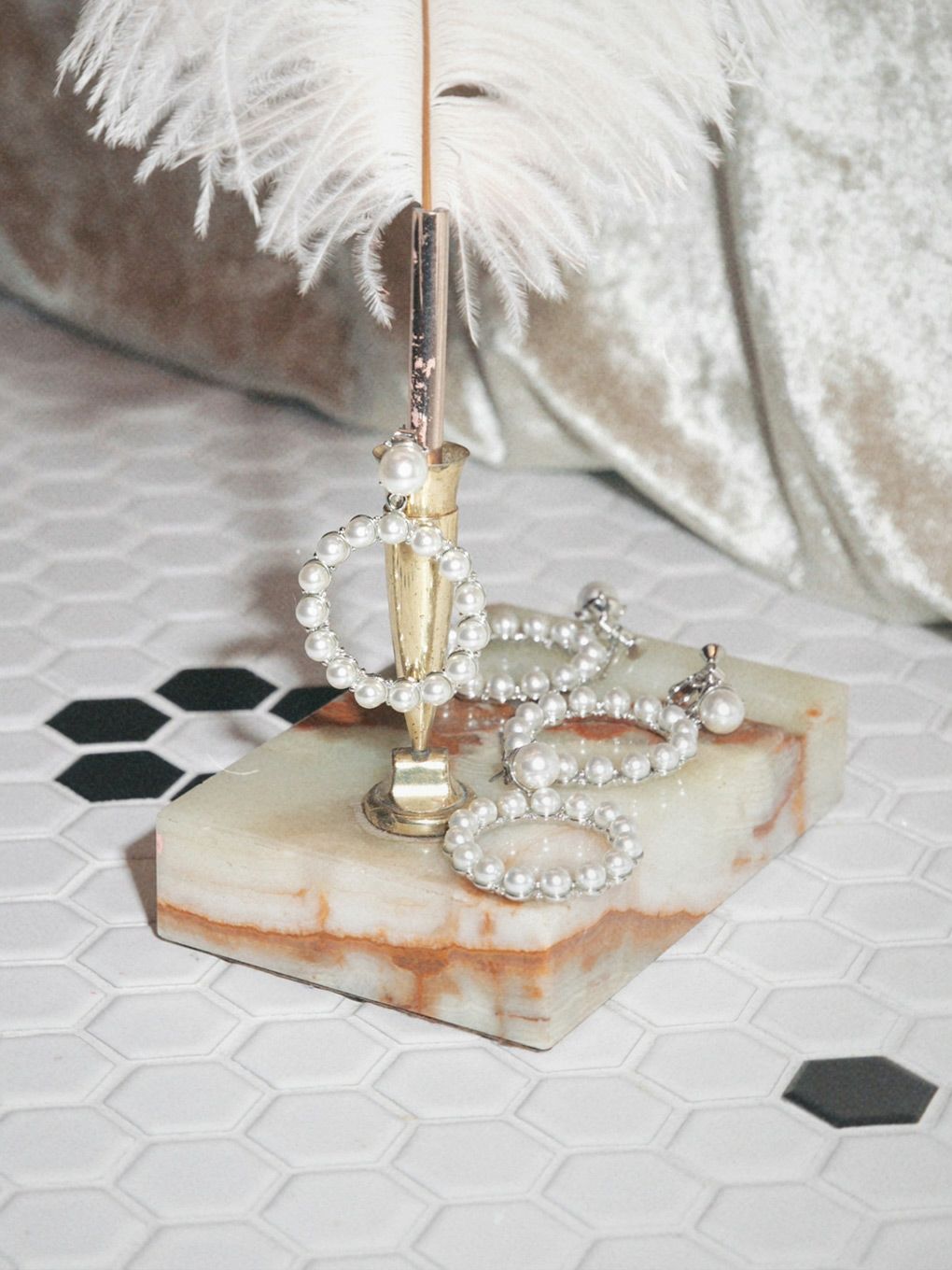 【BUBBLES】パールラウンドピアス