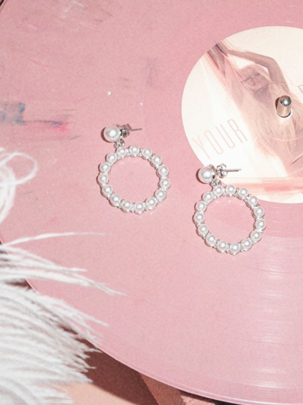 【BUBBLES】パールラウンドピアス