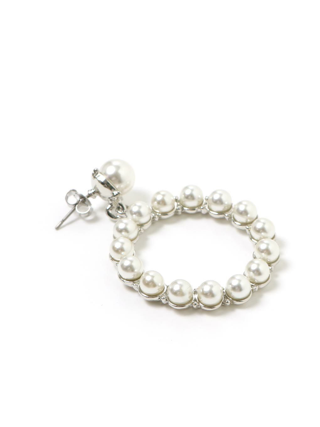 【BUBBLES】パールラウンドピアス