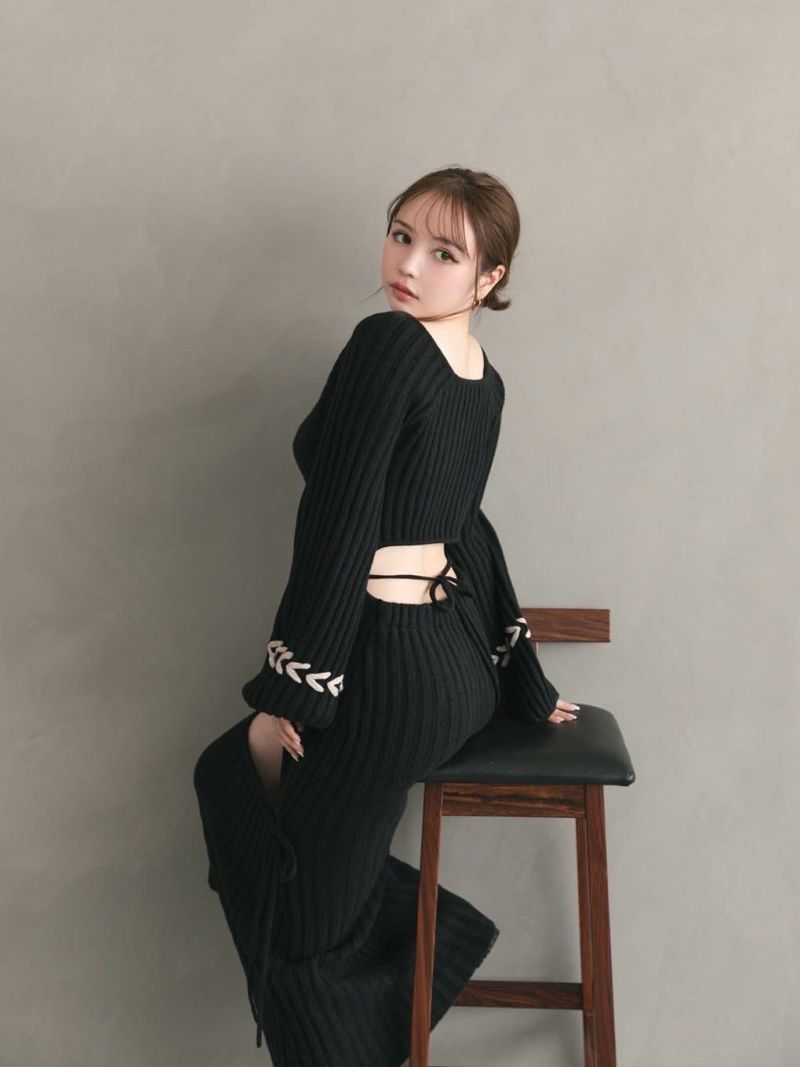 今期完売 maison de Dolce. Wニットシェイプワンピース
