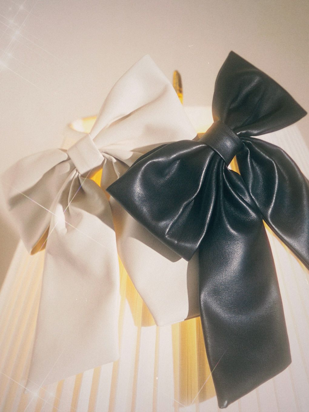 【BUBBLES】レザーリボンバレッタ