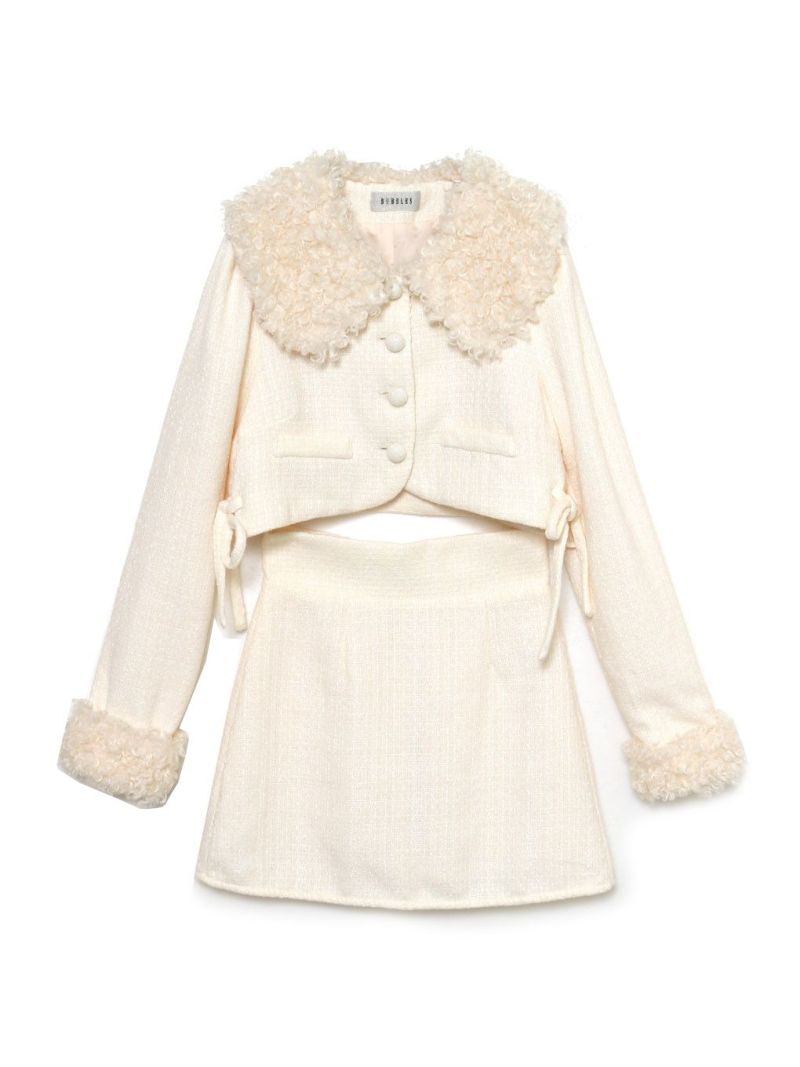 BUBBLES BOUTIQUE】fur collar set up | sparkling mall online store