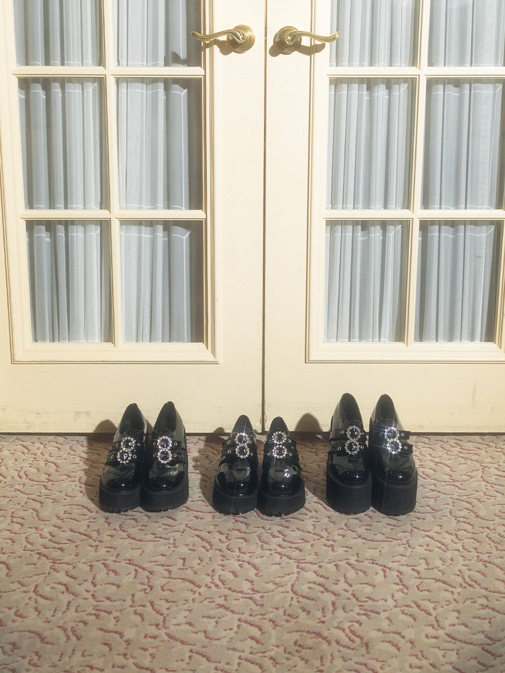 【BUBBLES】ダブルバックルシューズ