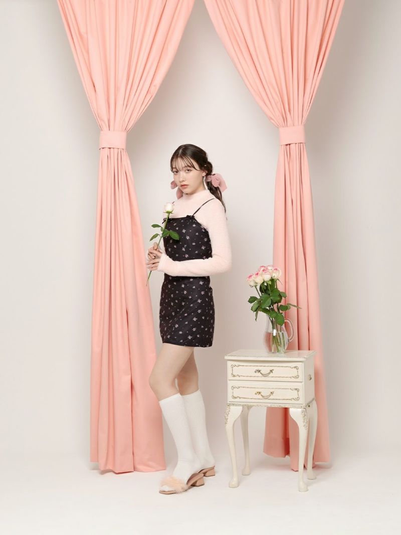 【BUBBLES BOUTIQUE】shaggy ribbon onepiece | sparkling mall online store