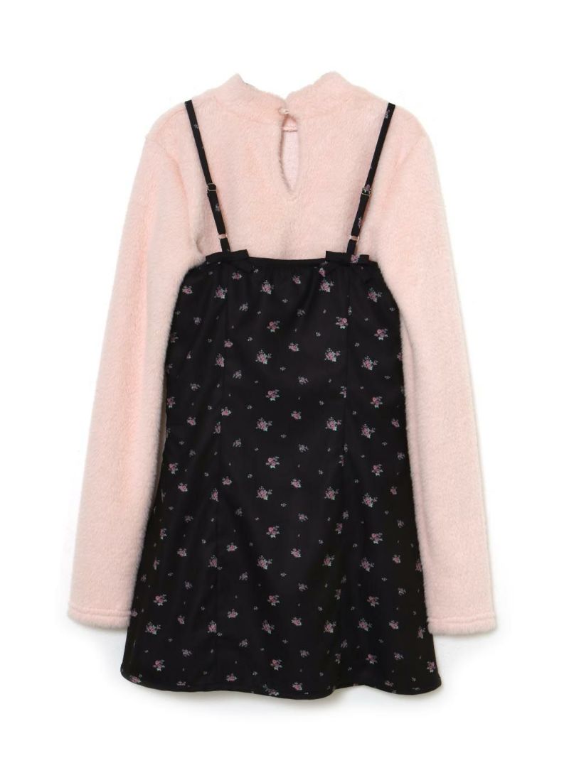 BUBBLES BOUTIQUE】shaggy ribbon onepiece | sparkling mall online store