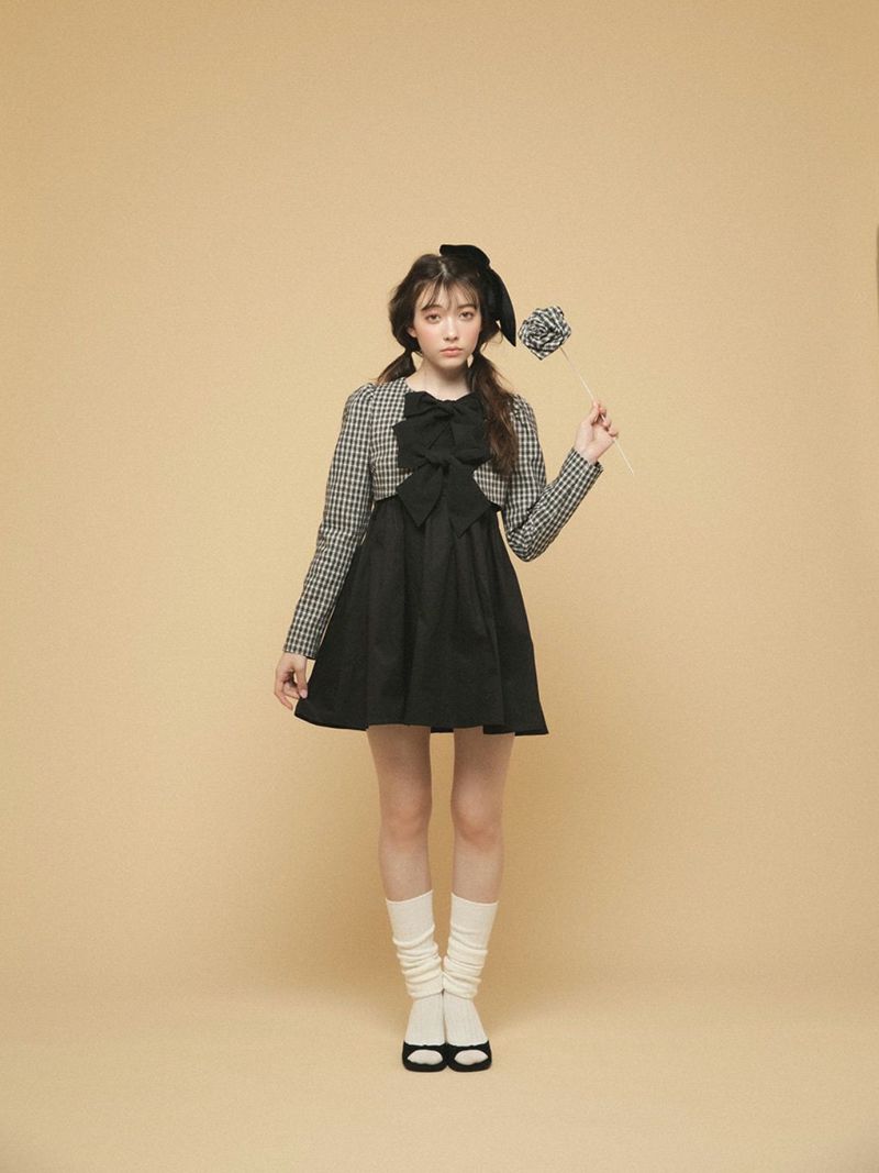 BUBBLES BOUTIQUE】ribbon jacket onepiece | sparkling mall online store