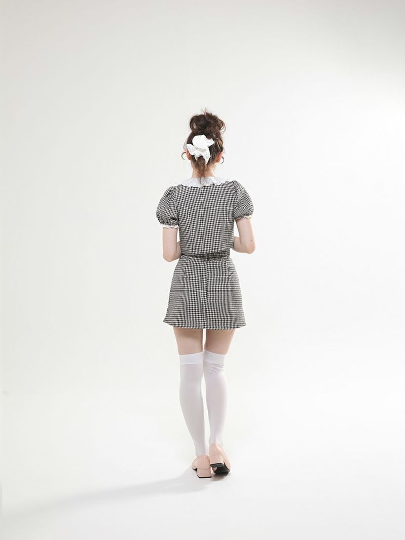 BUBBLES BOUTIQUE】frill collar set up | sparkling mall online store