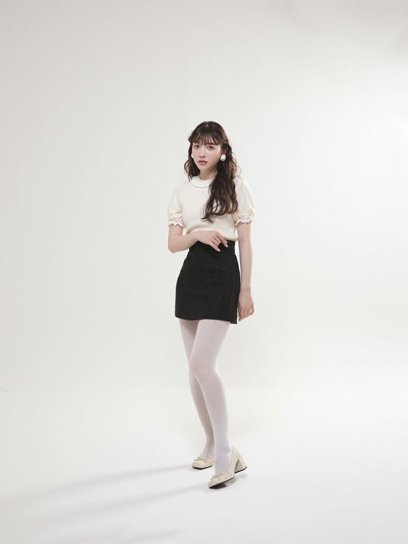 BUBBLES BOUTIQUE】frill collar set up | sparkling mall online store