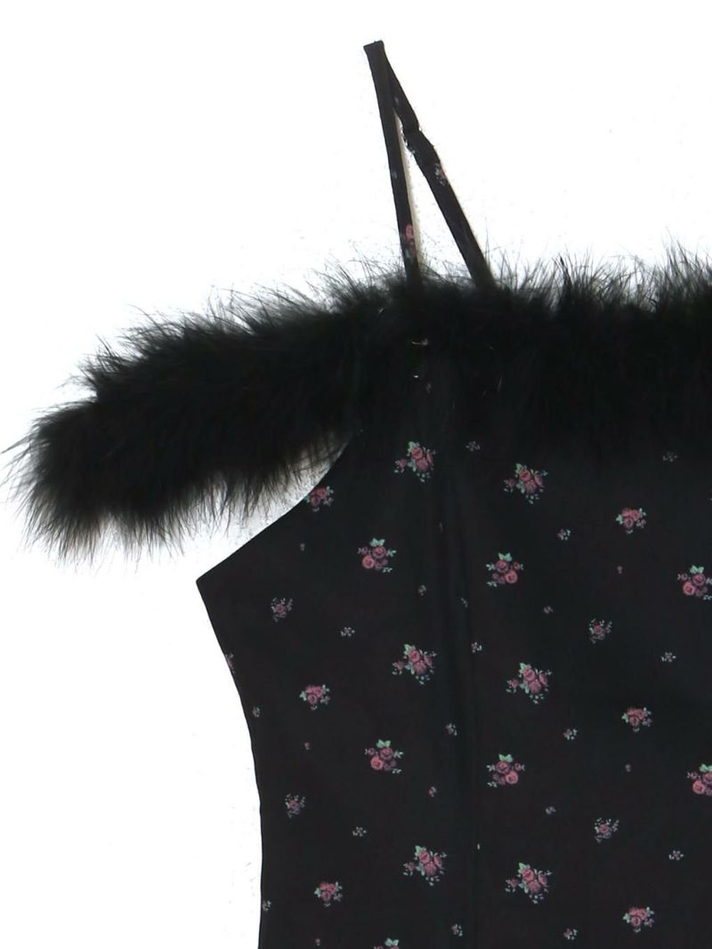 BUBBLES BOUTIQUE】feather cami onepiece | sparkling mall