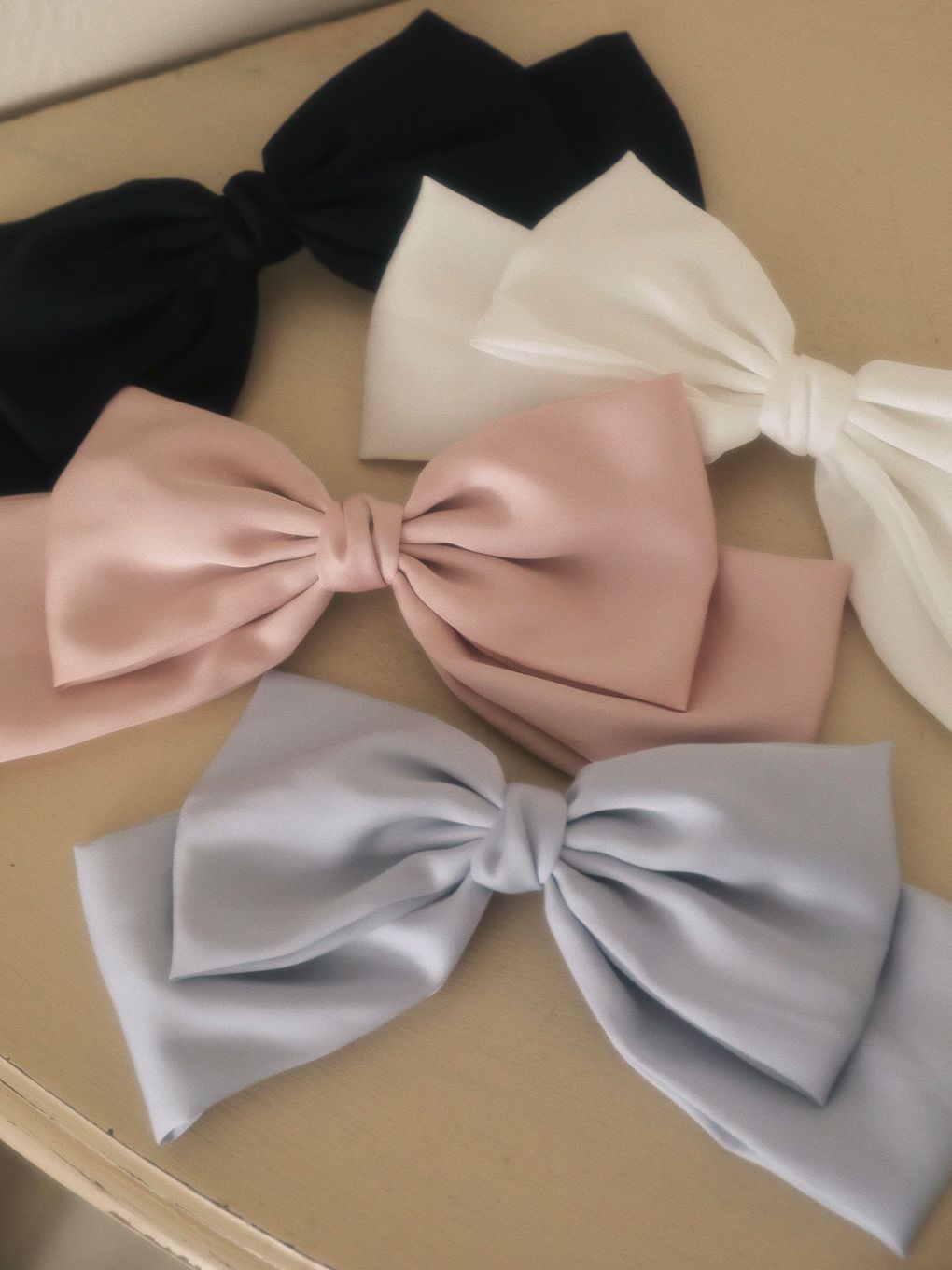 【BUBBLES】サテンリボンバレッタ